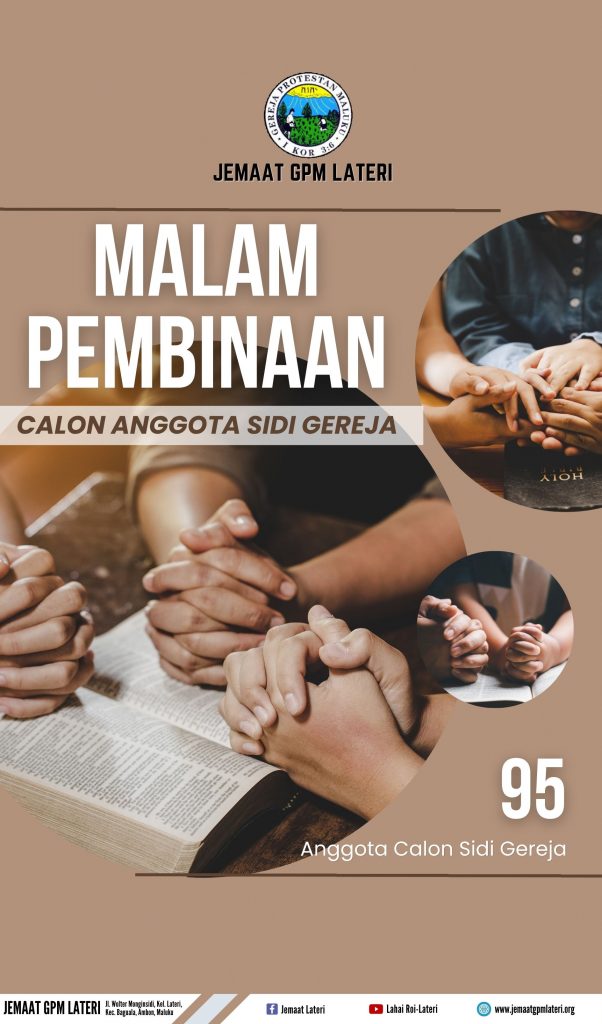Malam Pembinaan Calon Anggota Sidi Gereja